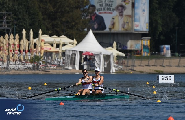 Jannik Metzger (b), Julius Christ (s), Men's Pair, Germany, 2023 World Rowing Championships, Belgrade, Serbia © Maren Derlien / MyRowingPhoto.com