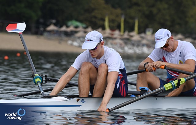 Jakub Podrazil (b), Jan Cincibuch (s), Men's Double Sculls, Czechia, 2023 World Rowing Championships, Belgrade, Serbia © Maren Derlien / MyRowingPhoto.com
