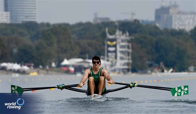 Daire Lynch (b), Philip Doyle (s), Men's Double Sculls, Ireland, 2023 World Rowing Championships, Belgrade, Serbia © Maren Derlien / MyRowingPhoto.com