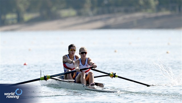Nicole Martinez (b), Alejandra Alonso (s), Women's Pair, Paraguay, 2023 World Rowing Championships, Belgrade, Serbia © Detlev Seyb / MyRowingPhoto.com