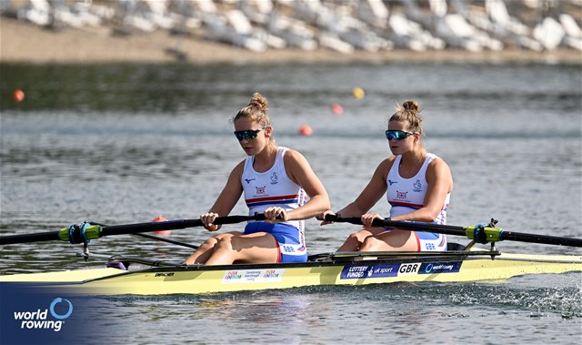 Emily Ford (b), Esme Booth (s), Women's Pair, Great Britain, 2023 World Rowing Championships, Belgrade, Serbia © Detlev Seyb / MyRowingPhoto.com