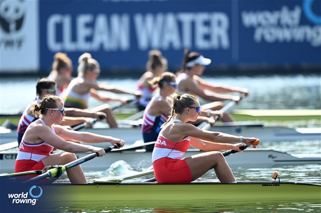 Caileigh Filmer (b), Maya Meschkuleit (s), Women's Pair, Canada, 2023 World Rowing Championships, Belgrade, Serbia © Detlev Seyb / MyRowingPhoto.com
