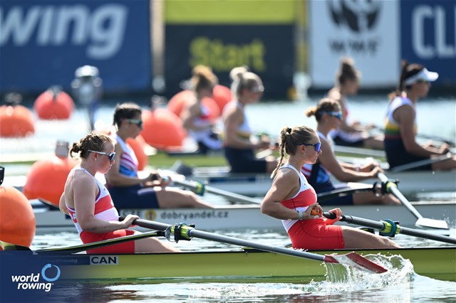Caileigh Filmer (b), Maya Meschkuleit (s), Women's Pair, Canada, 2023 World Rowing Championships, Belgrade, Serbia © Detlev Seyb / MyRowingPhoto.com
