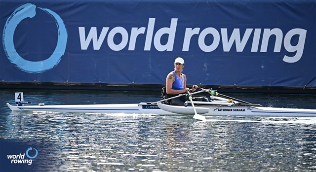 Moran Samuel, PR1 Womens Single Sculls, Israel, 2023 World Rowing Championships, Belgrade, Serbia © Detlev Seyb / MyRowingPhoto.com