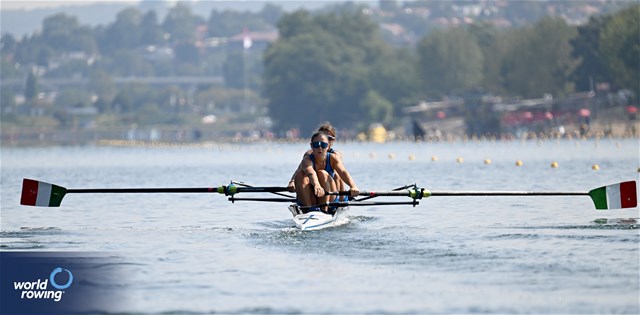 Serena Mossi (b), Elisa Grisoni (s), Lightweight Women's Pair, Italy, 2023 World Rowing Championships, Belgrade, Serbia © Detlev Seyb / MyRowingPhoto.com