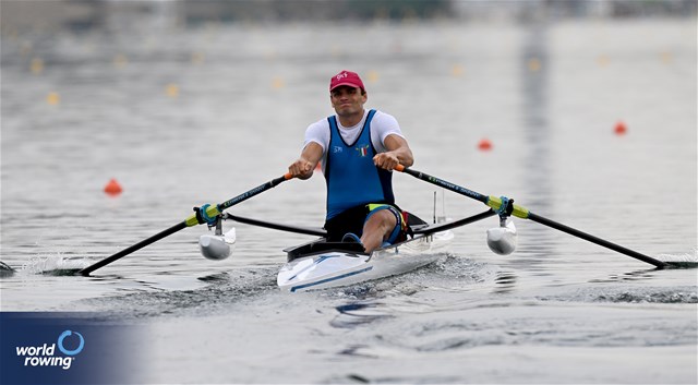 Giacomo Perini, PR1 Mens Single Sculls, Italy, 2023 World Rowing Championships, Belgrade, Serbia © Detlev Seyb / MyRowingPhoto.com