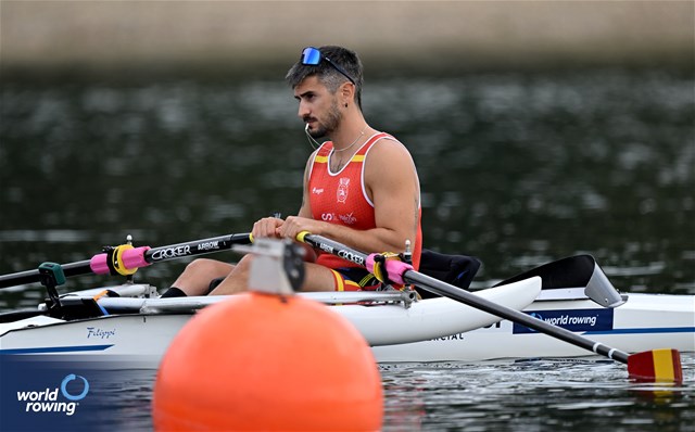 Javier Garcia Martinez, PR1 Mens Single Sculls, Spain, 2023 World Rowing Championships, Belgrade, Serbia © Detlev Seyb / MyRowingPhoto.com