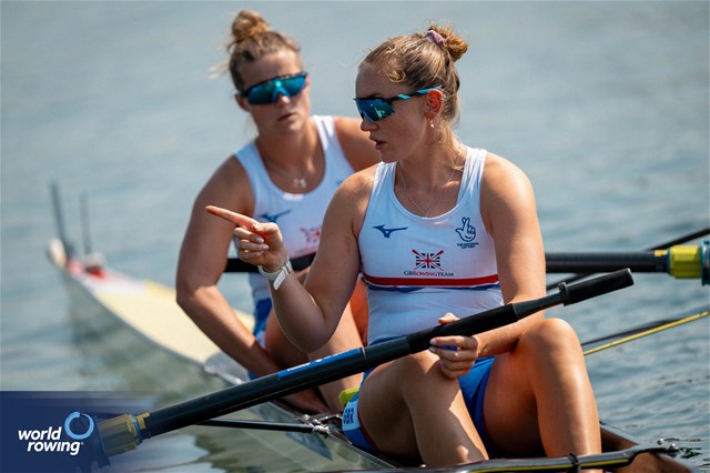 Emily Ford (b), Esme Booth (s), Women's Pair, Great Britain, 2023 World Rowing Championships, Belgrade, Serbia © World Rowing/Benedict Tufnell