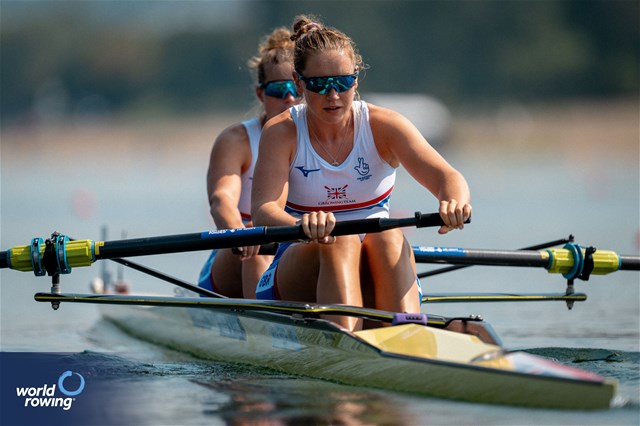 Emily Ford (b), Esme Booth (s), Women's Pair, Great Britain, 2023 World Rowing Championships, Belgrade, Serbia © World Rowing/Benedict Tufnell