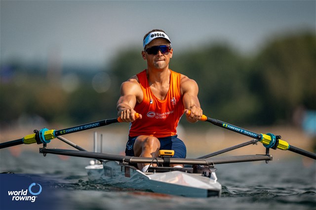 Cornelis De Koning, PR2 Men's Single Sculls, Netherlands, 2023 World Rowing Championships, Belgrade, Serbia © World Rowing/Benedict Tufnell