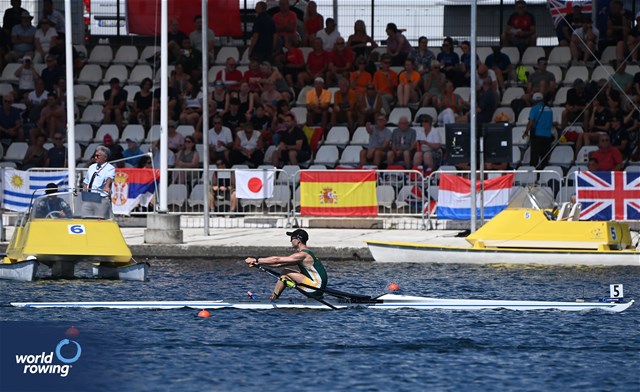 Murray Bales-Smith, Lightweight Men's Single Sculls, South Africa, 2023 World Rowing Championships, Belgrade, Serbia © Maren Derlien / MyRowingPhoto.com