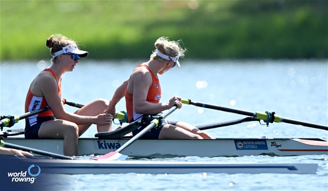 Nika Johanna Vos (b), Lisa Scheenaard (s), Women's Double Sculls, Netherlands, 2023 World Rowing Championships, Belgrade, Serbia © Detlev Seyb / MyRowingPhoto.com