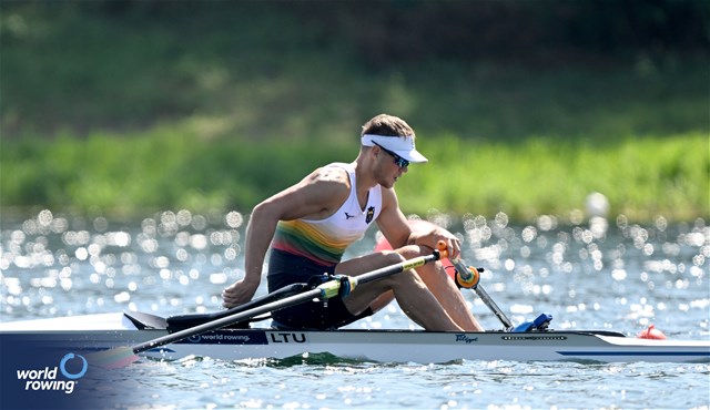 Dovydas Nemeravicius, Men's Single Sculls, Lithuania, 2023 World Rowing Championships, Belgrade, Serbia © Detlev Seyb / MyRowingPhoto.com