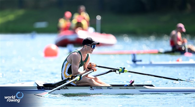 Murray Bales-Smith, Lightweight Men's Single Sculls, South Africa, 2023 World Rowing Championships, Belgrade, Serbia © Detlev Seyb / MyRowingPhoto.com