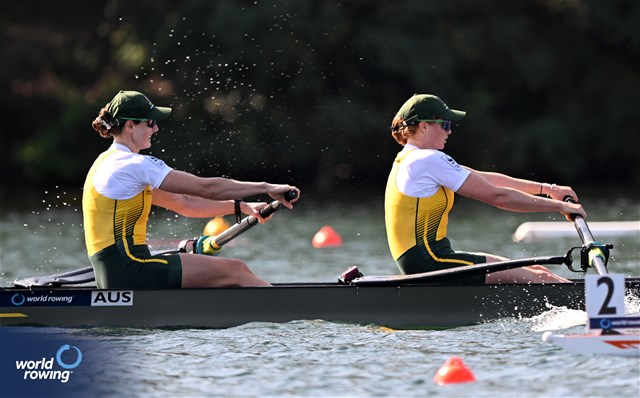 Jessica Morrison (b), Annabelle Mcintyre (s), Women's Pair, Australia, 2023 World Rowing Championships, Belgrade, Serbia © Detlev Seyb / MyRowingPhoto.com