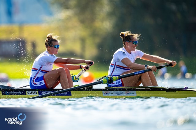 Emily Ford (b), Esme Booth (s), Women's Pair, Great Britain, 2023 World Rowing Championships, Belgrade, Serbia © World Rowing/Benedict Tufnell