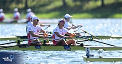 Jerzy Kowalski (b), Daniel Galeza (s), Lightweight Men's Double Sculls, Poland, 2023 World Rowing Championships, Belgrade, Serbia © World Rowing/Benedict Tufnell