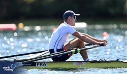 Baptiste Savaete, Lightweight Men's Single Sculls, France, 2023 World Rowing Championships, Belgrade, Serbia © Detlev Seyb / MyRowingPhoto.com