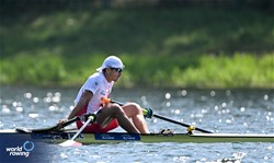 Artur Mikolajczewski, Lightweight Men's Single Sculls, Poland, 2023 World Rowing Championships, Belgrade, Serbia © Detlev Seyb / MyRowingPhoto.com