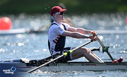 Samuel Melvin, Lightweight Men's Single Sculls, United States of America, 2023 World Rowing Championships, Belgrade, Serbia © Detlev Seyb / MyRowingPhoto.com