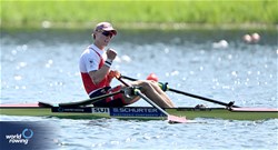 Andri Struzina, Lightweight Men's Single Sculls, Switzerland, 2023 World Rowing Championships, Belgrade, Serbia © Detlev Seyb / MyRowingPhoto.com