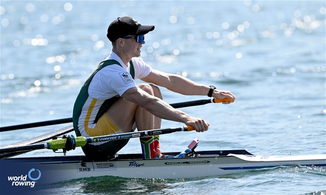 Murray Bales-Smith, Lightweight Men's Single Sculls, South Africa, 2023 World Rowing Championships, Belgrade, Serbia © Detlev Seyb / MyRowingPhoto.com