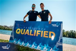 Stefano Oppo (b), Gabriel Soares (s), Lightweight Men's Double Sculls, Italy, 2023 World Rowing Championships, Belgrade, Serbia © World Rowing/Benedict Tufnell