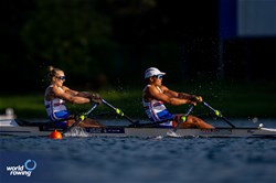 Saskia Budgett (b), Kyra Edwards (s), Women's Double Sculls, Great Britain, 2023 World Rowing Championships, Belgrade, Serbia © World Rowing/Benedict Tufnell