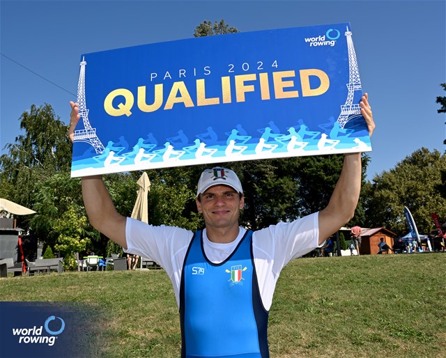 Giacomo Perini, PR1 Mens Single Sculls, Italy, 2023 World Rowing Championships, Belgrade, Serbia © Detlev Seyb / MyRowingPhoto.com