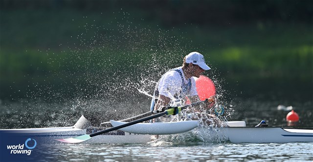 Giacomo Perini, PR1 Mens Single Sculls, Italy, 2023 World Rowing Championships, Belgrade, Serbia © Detlev Seyb / MyRowingPhoto.com
