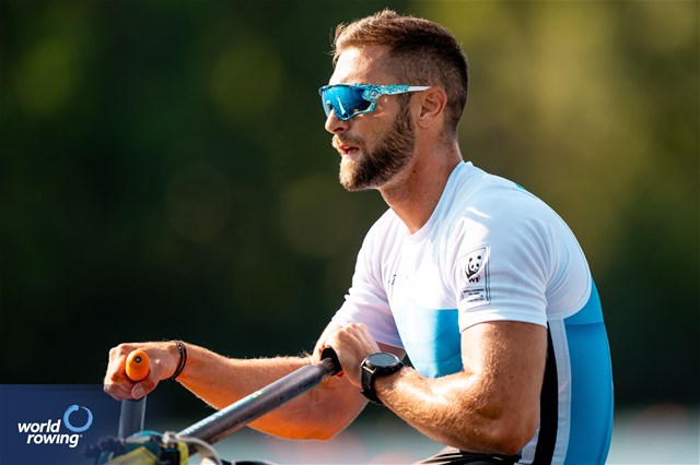 Stefanos Ntouskos, Men's Single Sculls, Greece, 2023 World Rowing Championships, Belgrade, Serbia © World Rowing/Benedict Tufnell