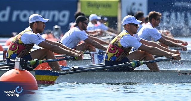 Florin Arteni (b), Ciprian Tudosa (s), Men's Double Sculls, Romania, 2023 World Rowing Championships, Belgrade, Serbia © Maren Derlien / MyRowingPhoto.com
