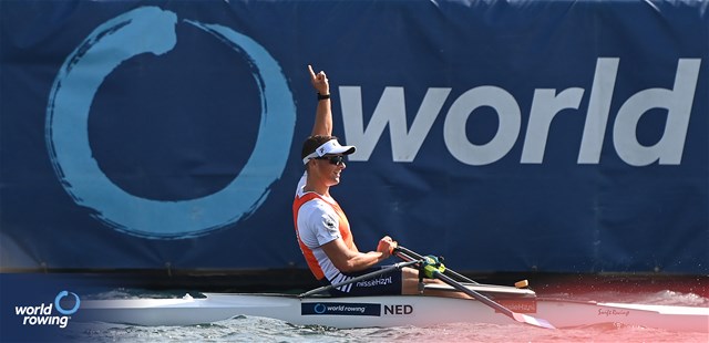 Cornelis De Koning, PR2 Men's Single Sculls, Netherlands, 2023 World Rowing Championships, Belgrade, Serbia © Maren Derlien / MyRowingPhoto.com
