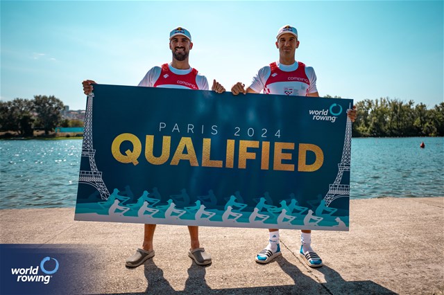 Martin Sinkovic (b), Valent Sinkovic (s), Men's Double Sculls, Croatia, 2023 World Rowing Championships, Belgrade, Serbia © World Rowing/Benedict Tufnell