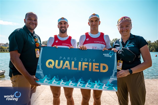 Martin Sinkovic (b), Valent Sinkovic (s), Men's Double Sculls, Croatia, 2023 World Rowing Championships, Belgrade, Serbia © World Rowing/Benedict Tufnell