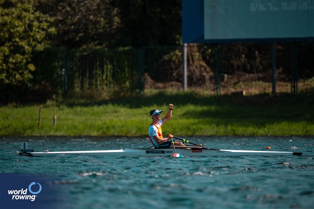Cornelis De Koning, PR2 Men's Single Sculls, Netherlands, 2023 World Rowing Championships, Belgrade, Serbia © World Rowing/Benedict Tufnell