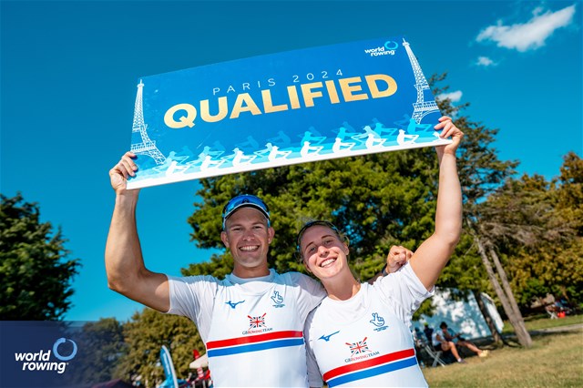 Annabel Caddick (b), Samuel Murray (s), PR3 Mixed Double Sculls, Great Britain, 2023 World Rowing Championships, Belgrade, Serbia © World Rowing/Benedict Tufnell