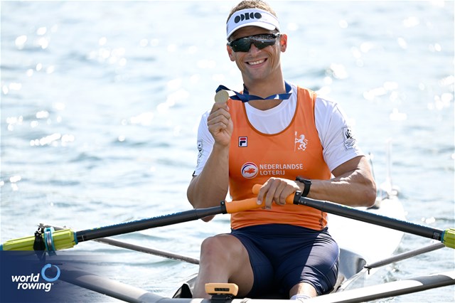 Cornelis De Koning, PR2 Men's Single Sculls, Netherlands, Gold, 2023 World Rowing Championships, Belgrade, Serbia © Detlev Seyb / MyRowingPhoto.com