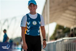 Anna Aisanova, PR2 Women's Single Sculls, Ukraine, Gold, 2023 World Rowing Championships, Belgrade, Serbia © World Rowing/Benedict Tufnell