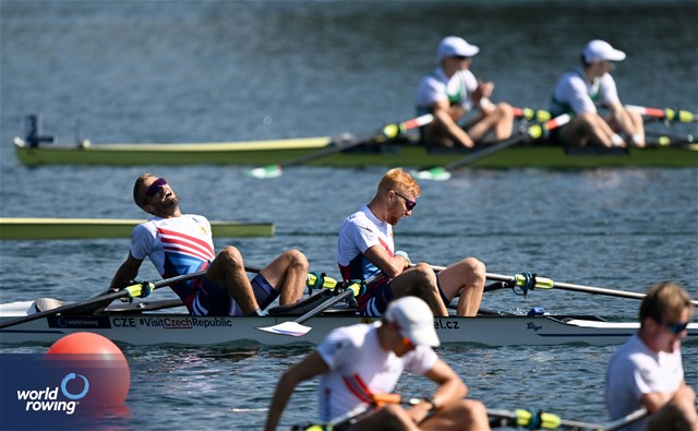 Jiri Simanek (b), Miroslav Vrastil (s), Lightweight Men's Double Sculls, Czechia, 2023 World Rowing Championships, Belgrade, Serbia © Detlev Seyb / MyRowingPhoto.com