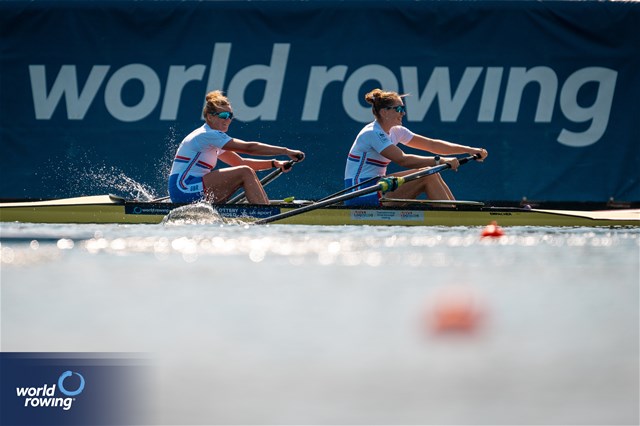 Emily Ford (b), Esme Booth (s), Women's Pair, Great Britain, 2023 World Rowing Championships, Belgrade, Serbia © World Rowing/Benedict Tufnell