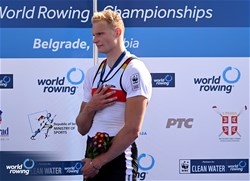 Oliver Zeidler, Men's Single Sculls, Germany, Gold, 2023 World Rowing Championships, Belgrade, Serbia © Detlev Seyb / MyRowingPhoto.com
