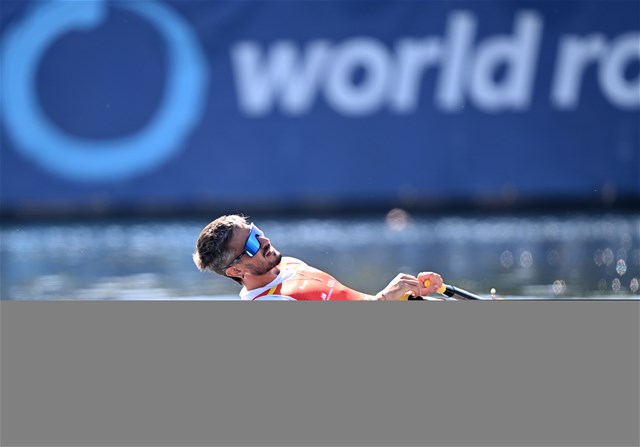 Javier Garcia Martinez, PR1 Mens Single Sculls, Spain, 2023 World Rowing Championships, Belgrade, Serbia © Detlev Seyb / MyRowingPhoto.com