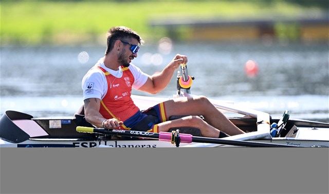Javier Garcia Martinez, PR1 Mens Single Sculls, Spain, 2023 World Rowing Championships, Belgrade, Serbia © Detlev Seyb / MyRowingPhoto.com