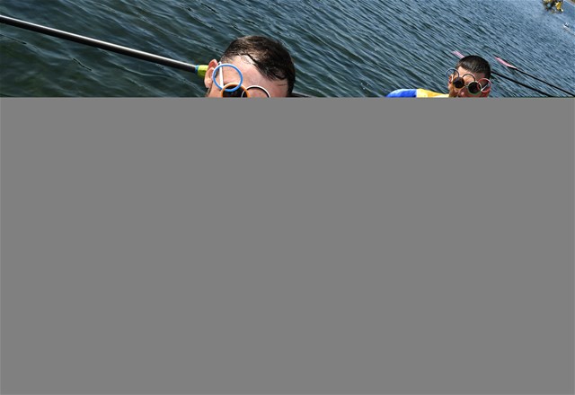 Florin Arteni (b), Ciprian Tudosa (s), Men's Double Sculls, Romania, 2023 World Rowing Championships, Belgrade, Serbia © Detlev Seyb / MyRowingPhoto.com