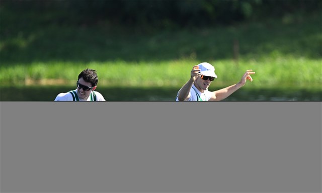 Daire Lynch (b), Philip Doyle (s), Men's Double Sculls, Ireland, 2023 World Rowing Championships, Belgrade, Serbia © Detlev Seyb / MyRowingPhoto.com