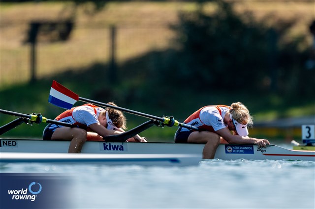 Nika Johanna Vos (b), Lisa Scheenaard (s), Women's Double Sculls, Netherlands, 2023 World Rowing Championships, Belgrade, Serbia © World Rowing/Benedict Tufnell
