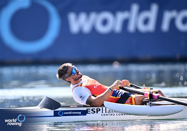 Javier Garcia Martinez, PR1 Mens Single Sculls, Spain, 2023 World Rowing Championships, Belgrade, Serbia © Detlev Seyb / MyRowingPhoto.com