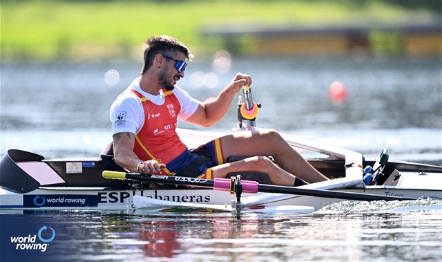 Javier Garcia Martinez, PR1 Mens Single Sculls, Spain, 2023 World Rowing Championships, Belgrade, Serbia © Detlev Seyb / MyRowingPhoto.com