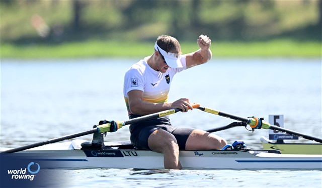 Dovydas Nemeravicius, Men's Single Sculls, Lithuania, 2023 World Rowing Championships, Belgrade, Serbia © Detlev Seyb / MyRowingPhoto.com